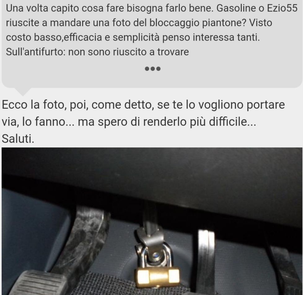 Antifurto meccanico - Discussioni generiche - Skoda Club Italia